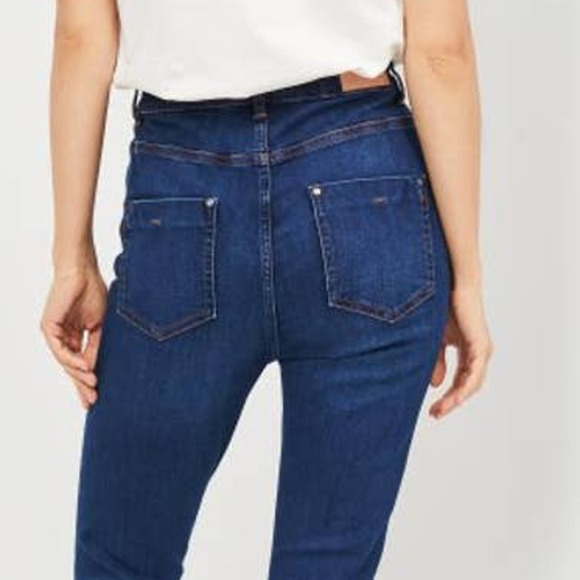 ZARA Hi Rise Denim Skinny Jeans Sz 4 Blue - Picture 3 of 7